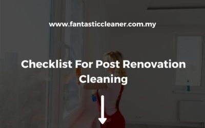 Checklist For Post Renovation Cleaning